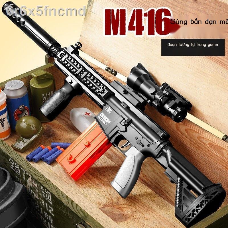 ∏◆Súng bắn đạn mềm M416 cho trẻ em đồ chơi quà tặng sinh nhật cậu bé 8 đến 12 tuổi điện