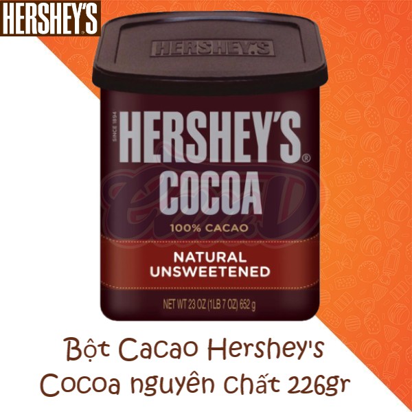 Bột Cacao Hershey's Cocoa nguyên chất hộp 226gr