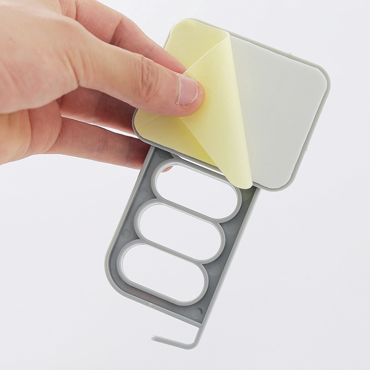 Móc dán tường chia nhiều ô treo móc quần áo tiện lợi