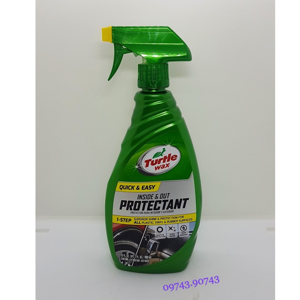 Dung Dịch Bảo Dưỡng & Đánh Bóng Nội Thất Turtle wax Inside & out Protectant 680ml