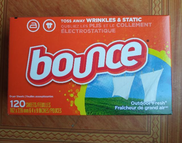 Giấy Thơm Bounce Outdoor Fresh 120, 160 tờ, thơm Downy 80 tờ