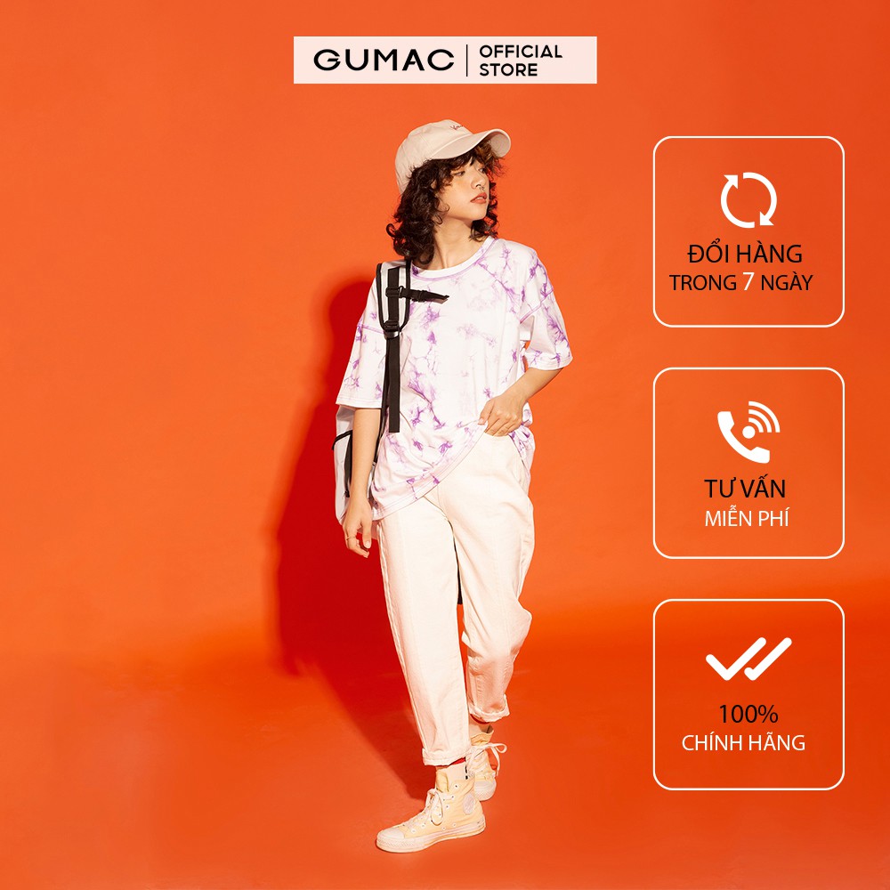 Quần Baggy nữ chạy gân GUMAC màu trắng, đủ size, thiết kế basic, phong cách Hàn Quốc, năng động, trẻ trung QJA12186 | BigBuy360 - bigbuy360.vn