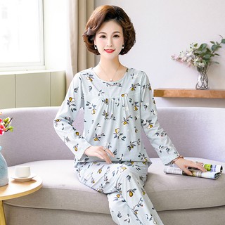 [Hàng Có Sẵn] Bộ Mặc Nhà Trung Niên Dài Tay Mùa Thu Đông - Sang Trọng, Lịch Sự - Vải cotton ấm áp