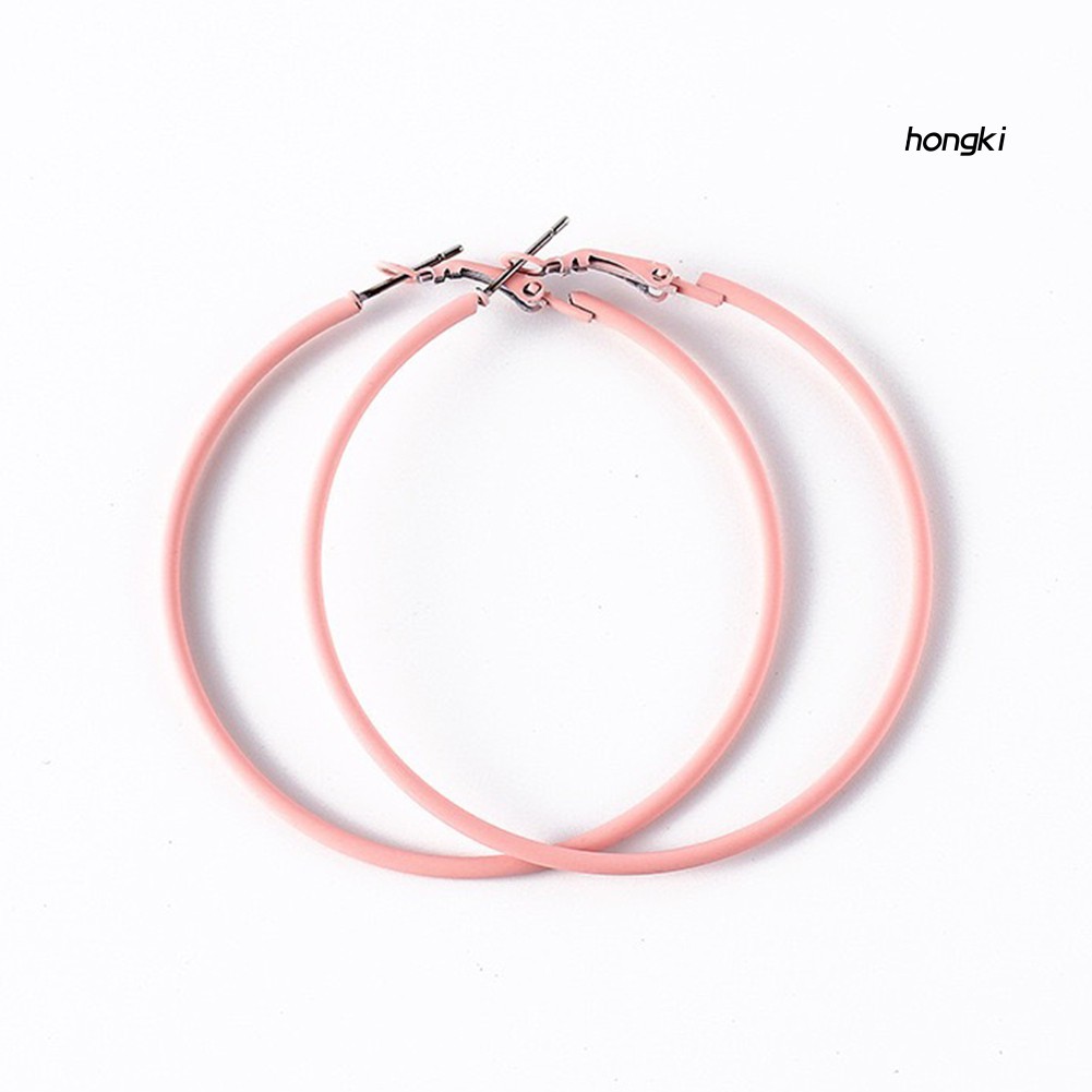 (Hàng Mới Về) Bông Tai Hình Tròn Màu Kẹo Ngọt Sáng Tạo Cho Nữ