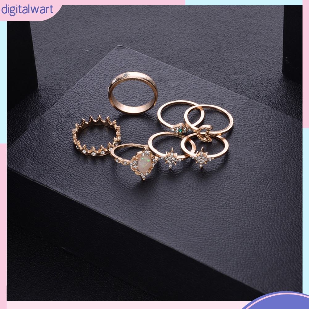 Bộ 13 nhẫn nữ nhiều kiểu dáng phong cách Bohemian độc đáo cá tính