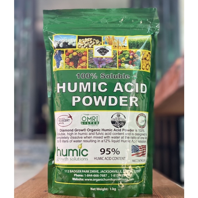 Humic Powder 95 Mỹ. kích rễ, cải tạo chết bạc màu