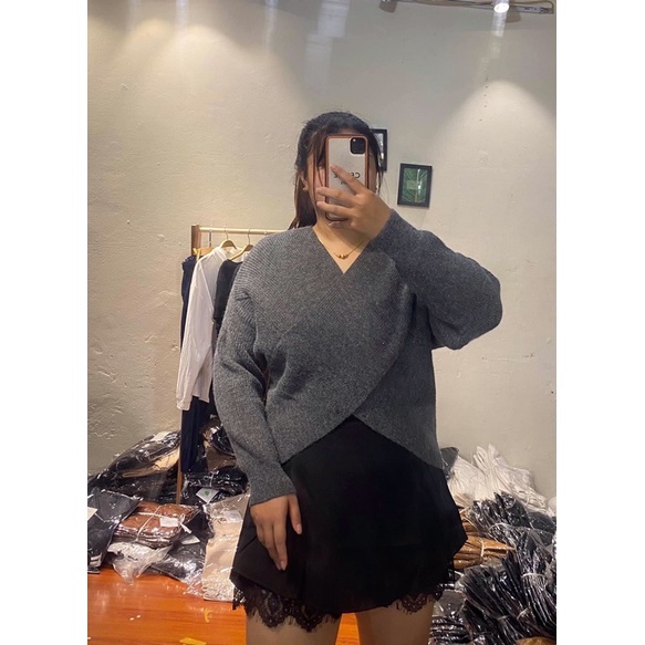 (T.U Bigsize 50-80kg) Áo Len Dài Tay Vạt Chéo Hàng QC Loại 1 | BigBuy360 - bigbuy360.vn