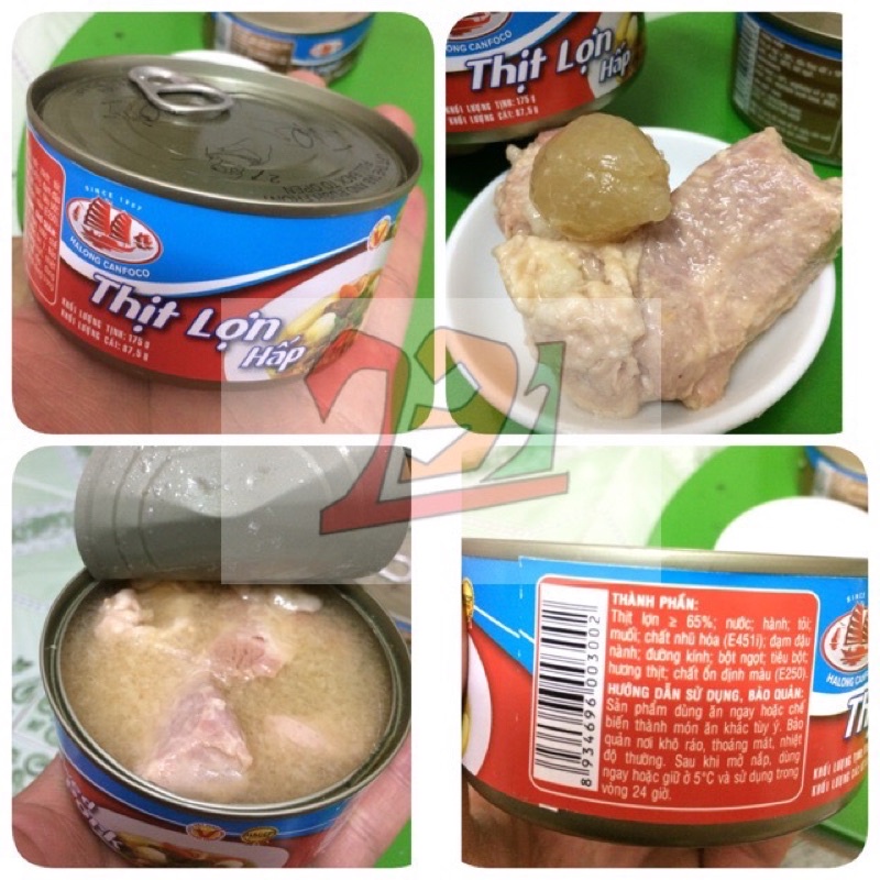 [175 g] Hộp Thịt Lợn Hấp Hạ Long