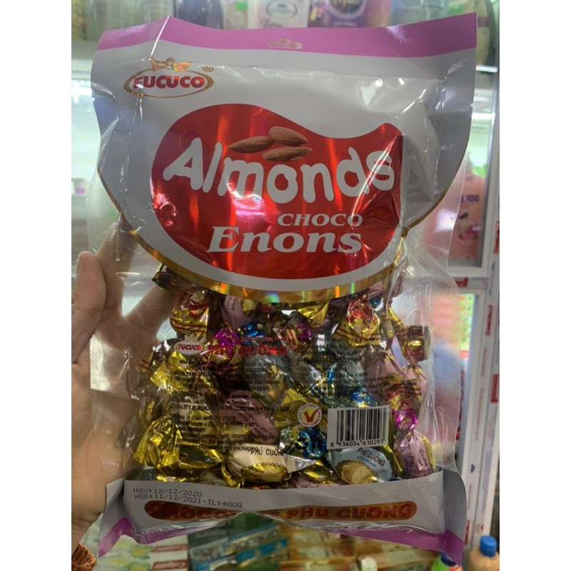 Kẹo Chocolate Almonds Hạnh Nhân Phú Cường 400g