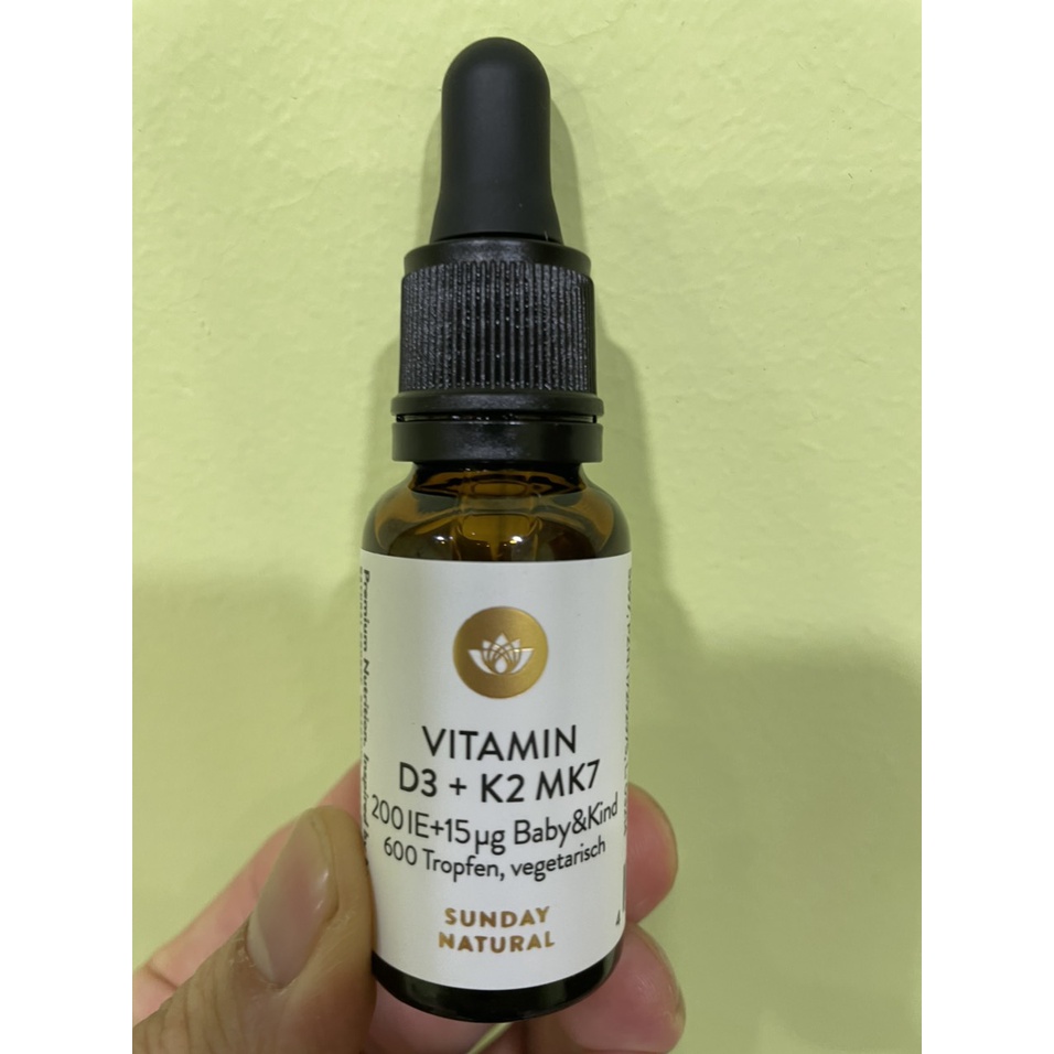 Vitamin D3 K2 Mk7 200IE Sunday Natural, tăng chiều cao