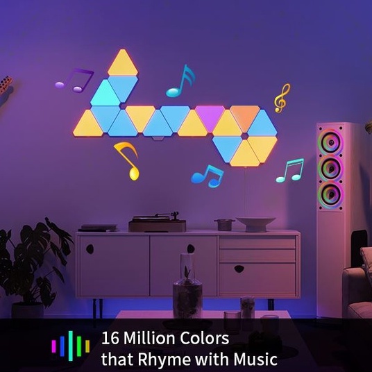Đèn led dán tường thông minh Yeelight Smart Light Panel, đổi 16 triệu màu RGB trang trí bàn làm việc, gaming