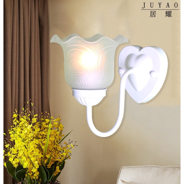 Đèn Led Gắn Tường Bằng Kính Màu Đen 110-220v Phong Cách Châu Âu Retro