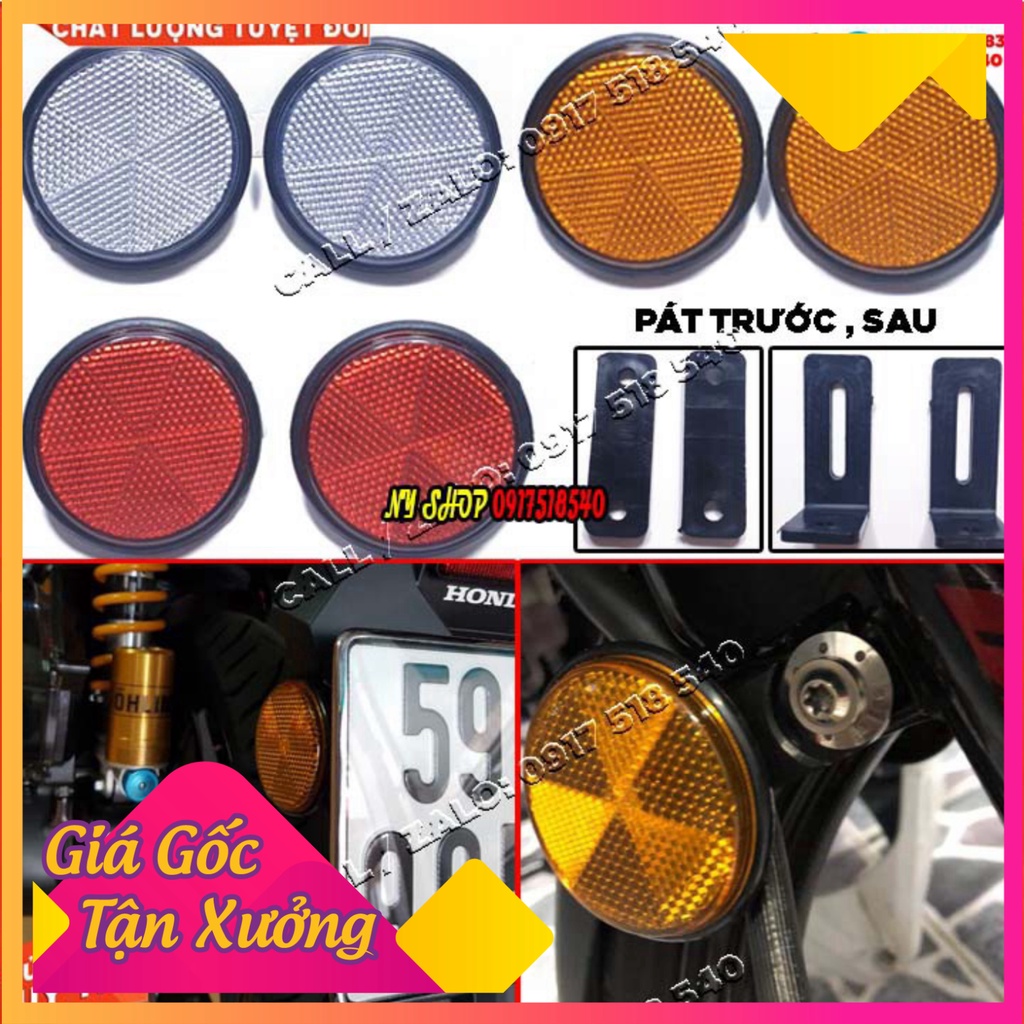 🥇 BỘ 4 MẮT MÈO PHẢN QUANG + PAT TRƯỚC SAU GẮN MỌI LOẠI XE 🥇 (Ảnh Sp thật)