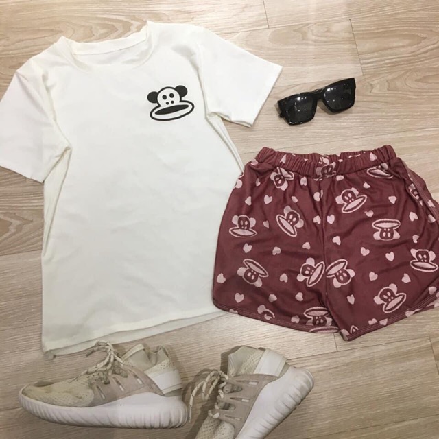 Bộ cotton quần đùi ( 2 màu)