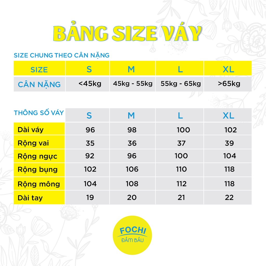 Váy Đầm Bầu Đẹp Bigsize FOCHI Chất Liệu Đũi Thái Cao Cấp Dáng Babydoll Suông Mềm Thoáng Mát, Không Bai Xù VB200 VB201