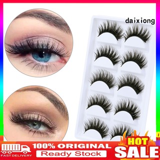 (Hàng Mới Về) Bộ 5 Cặp Lông Mi Giả 3d Dài Tự Nhiên Cao Cấp