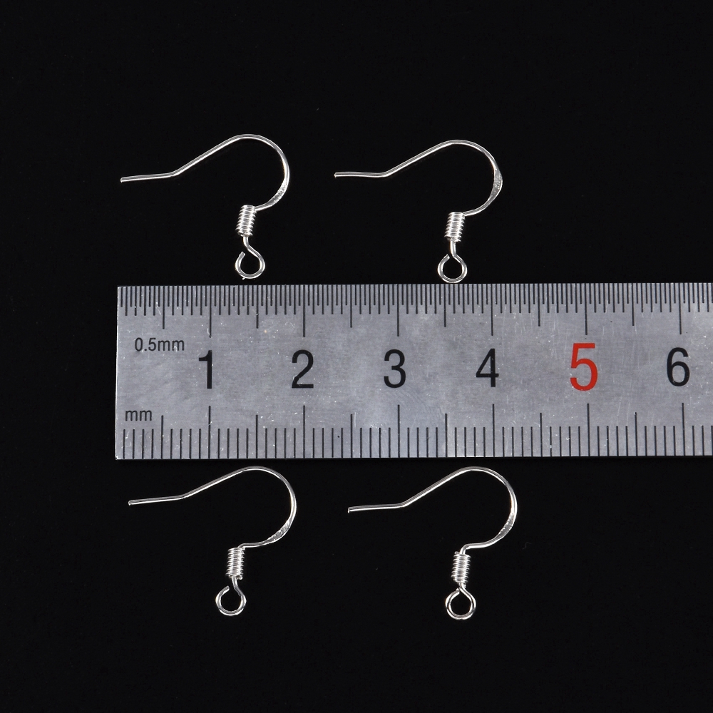 [COD/QIPIN] Simple 50PCs Silvered Handmade DIY Earring Hooks Jewelry Accessory Ear Wire Set