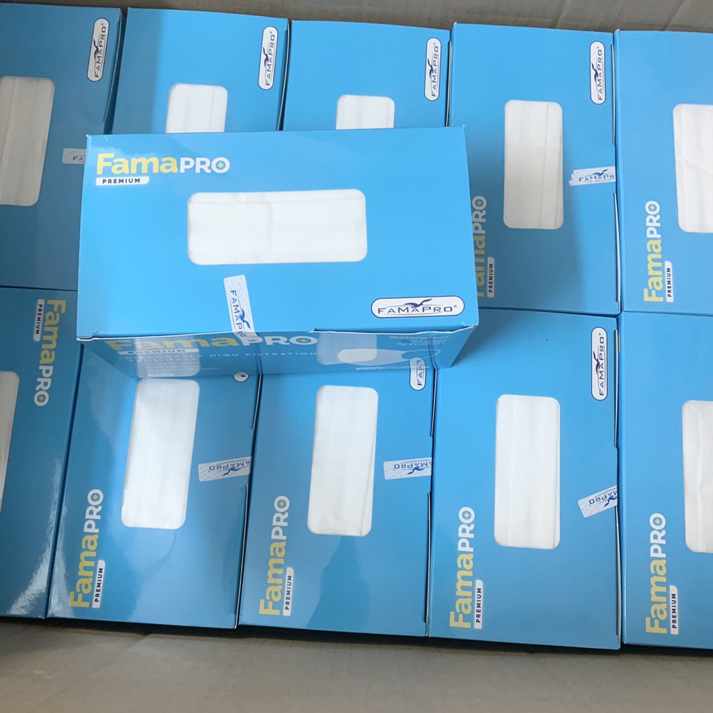 [PREMIUM - HỘP 40 CÁI] Khẩu trang y tế cao cấp 4 lớp kháng khuẩn Famapro PREMIUM (40 cái / hộp)