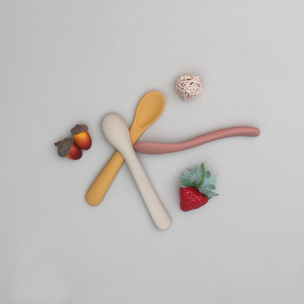 Thìa silicone, muỗng ăn dặm cho bé 5m+ (loại mới nhỏ và mềm hơn)