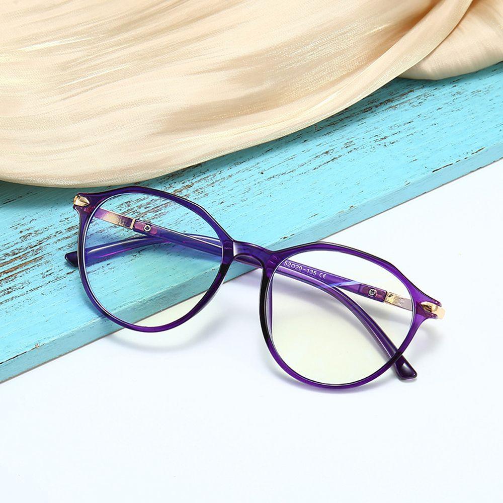 Kính Chống Ánh Sáng Xanh Tròng Đa Giác Bảo Vệ Mắt Dành Cho Nam Nữ