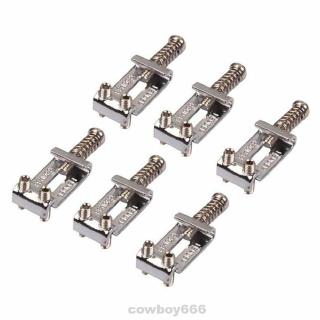 6pcs Stable Tone Tremolo Tool Sustain Fixed Easy Install Repairing Mini Replacement Metal Musical Guitar Bridge Saddle