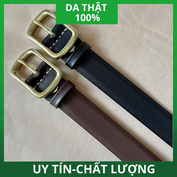 [ HÀNG CAO CẤP ] Thắt Lưng Nam Da Bò Mo Cạnh Size 3cm Mặt Khóa Đồng TM256