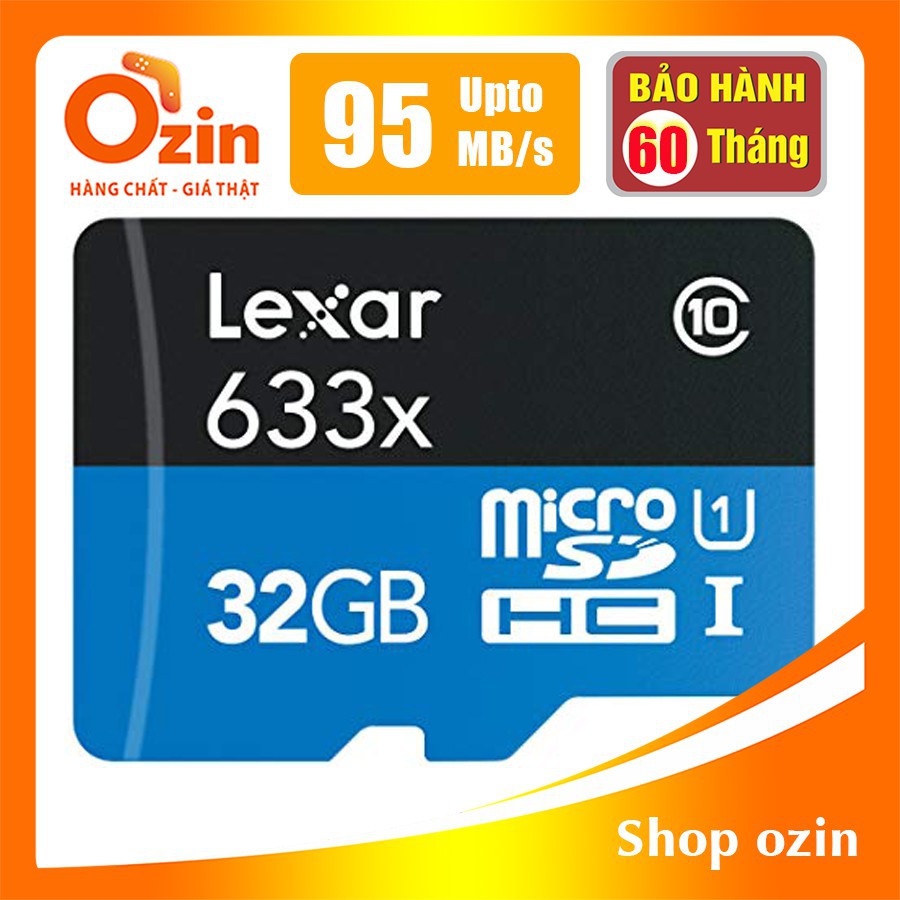 [RẺ VÔ ĐỊCH] Thẻ nhớ Micro SD lexar 128GB 64GB 32GB UHS-I class 10 SDXC 633x U3 95Mb/s