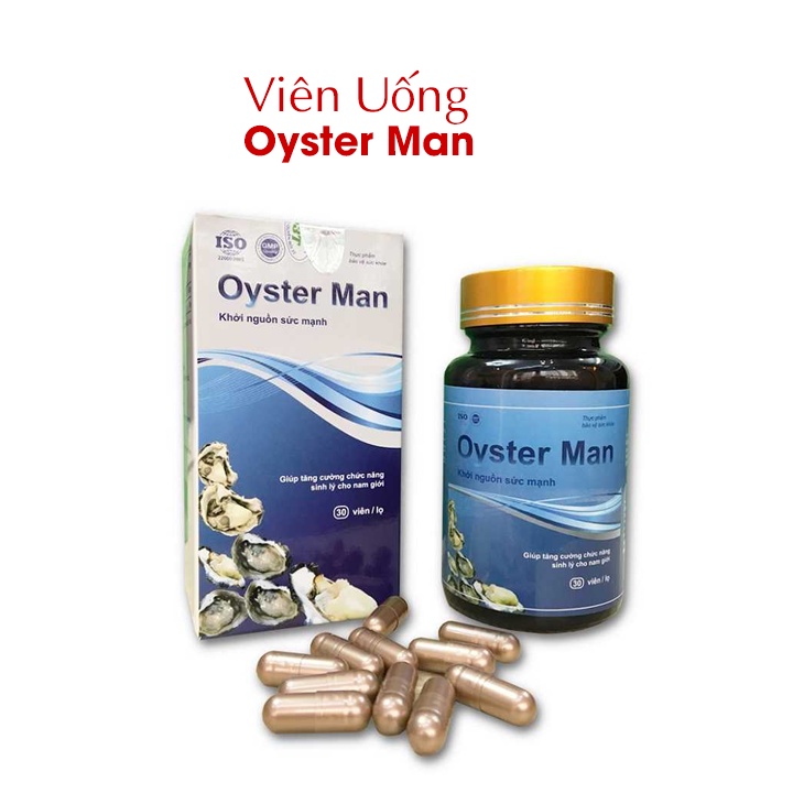 Viên Uống Oyster Man (Hũ 30 Viên) Giúp Tăng Cường Sinh Lý Nam Hiệu Quả & Chống Xuất Tinh Sớm. [Chính Hãng 100%]