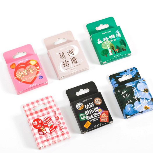 Sticker - Hộp 46 Miếng Dán Stickers MOCARD Theo Nhiều Chủ Đề Khác Nhau Trang Trí Bullet Journals