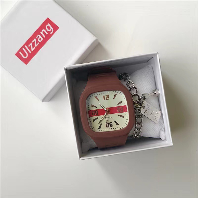 Đồng hồ nữ M044 dây cao su êm tay mặt cá tính phong cách Hàn Quốc