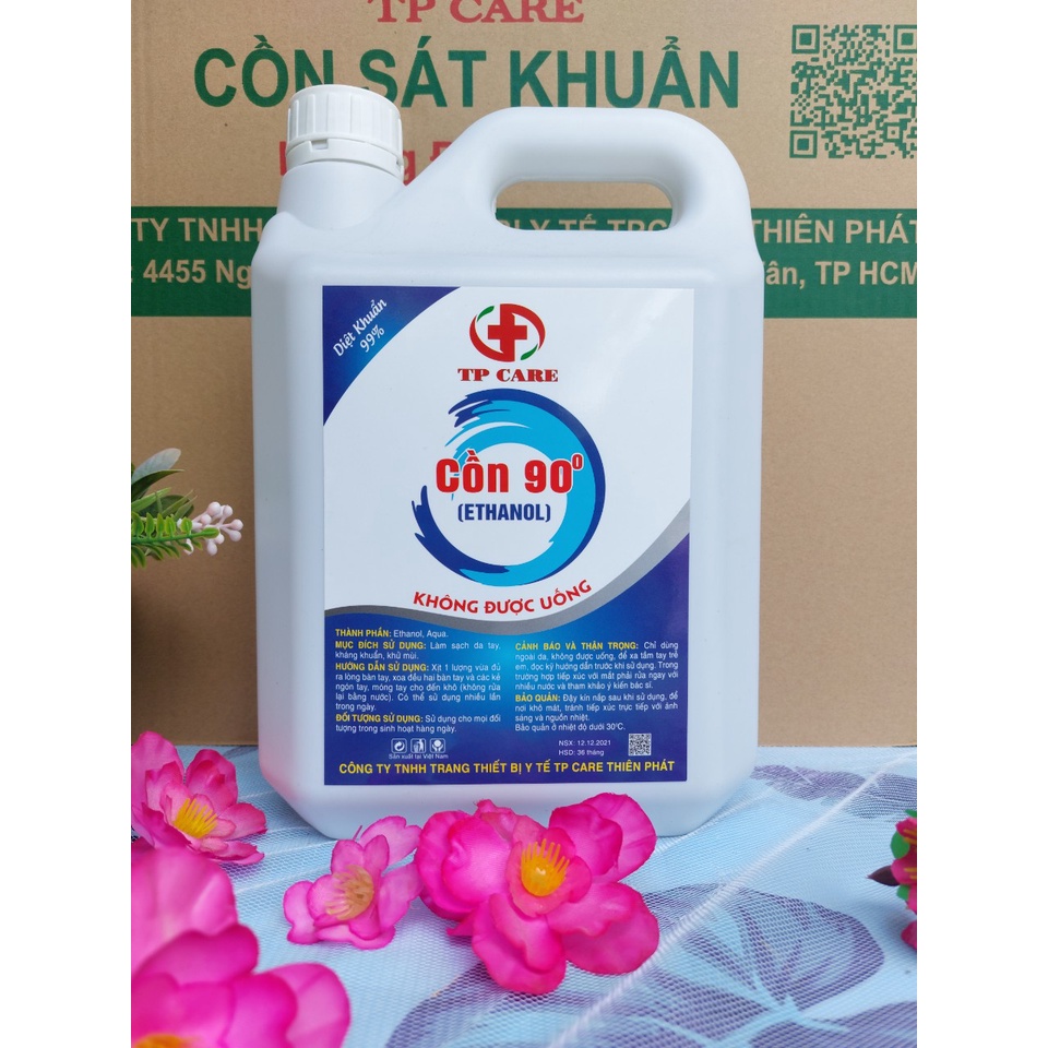 Dung dịch cồn sát khuẩn nhanh 90 độ 5 lít hương tự nhiên