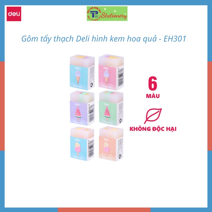 Gôm tẩy xóa hình thạch Deli Ice Cream Eraser - EH301 DELI