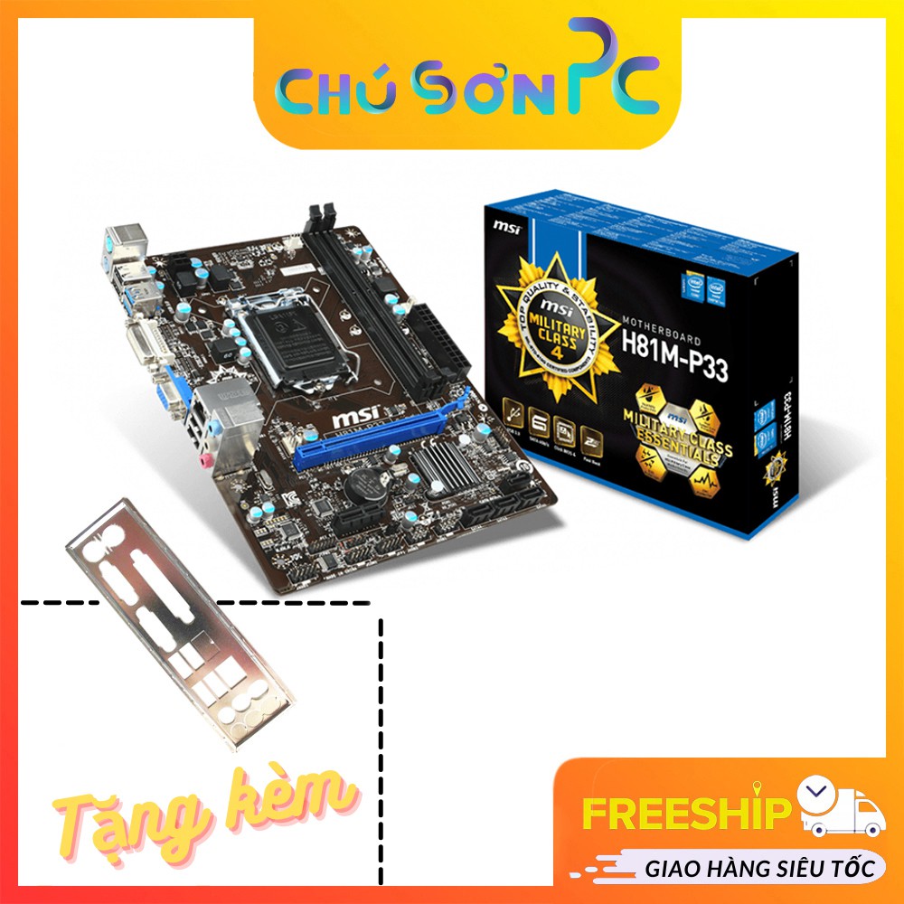 Main MSI H81 Có Chặn Main Hỗ Trợ Socket 1150 (Giảm ngay 20k khi theo dõi Shop)
