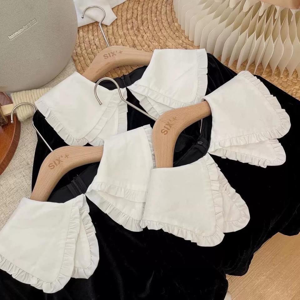 Áo sơ mi nhung cổ bèo,Áo sơ mi tiểu thư hàn quốc, RHSTORE | BigBuy360 - bigbuy360.vn