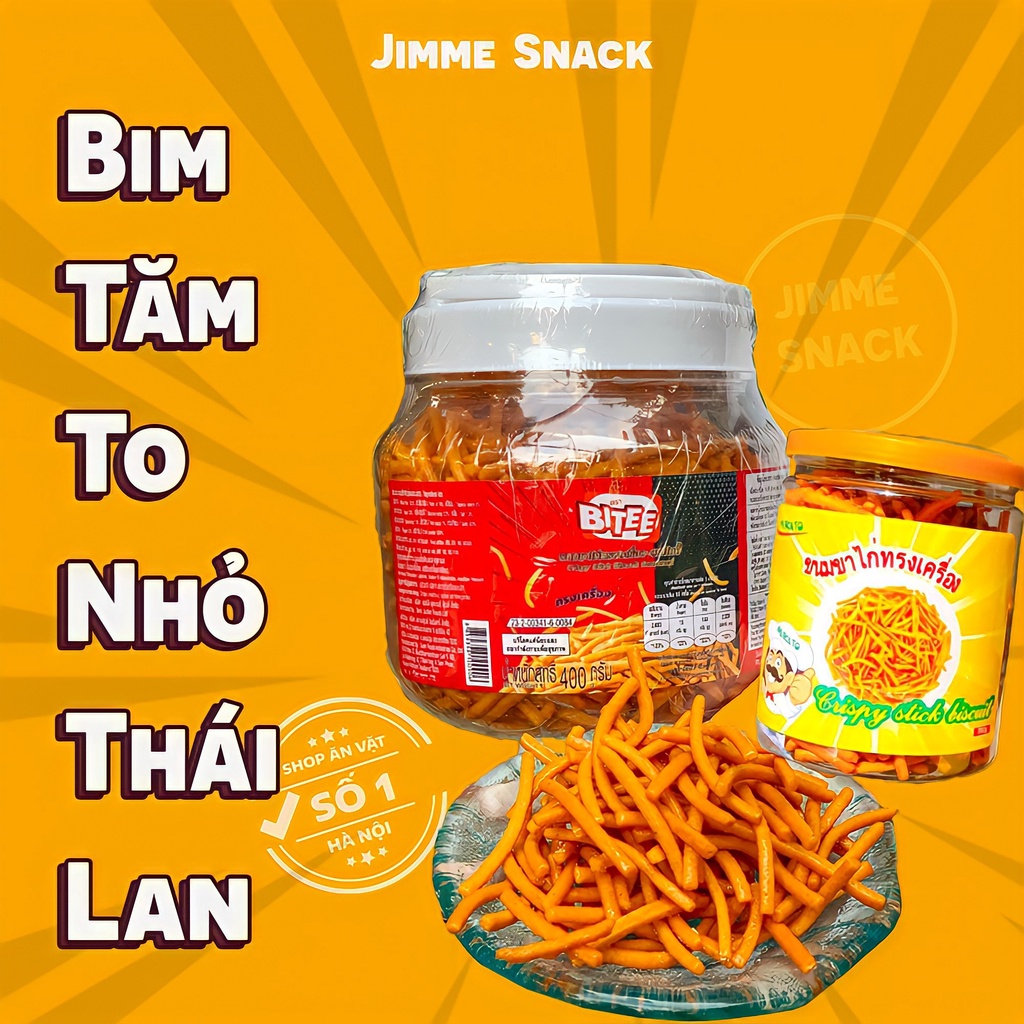 Bim bim tăm 😋 Freeship 😋 Jimme snack 2 loại to nhỏ dễ lựa chọn giòn ngon ngất ngây