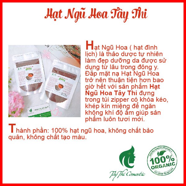 Ngũ Hoa Hạt Nguyên Chất Tây Thi 100 Gram