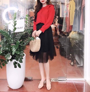 Áo sơ mi cổ sen