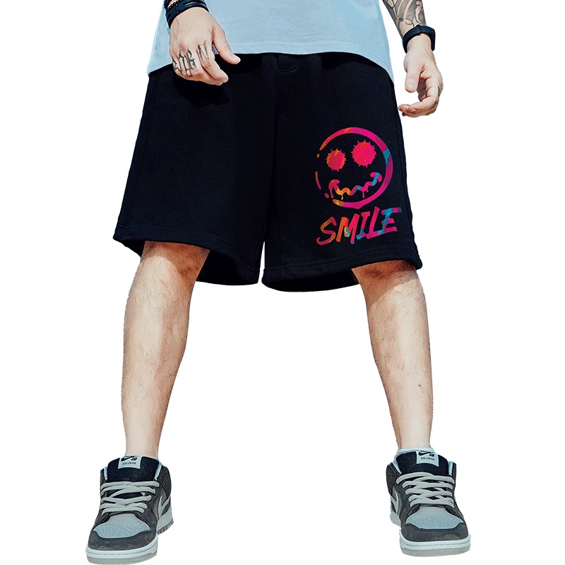 Quần short thể thao rút dây in họa tiết năng động thời trang cho nam M-5XL Quần short thể thao ống rộng mỏng thời trang mùa hè dành cho nam nữ