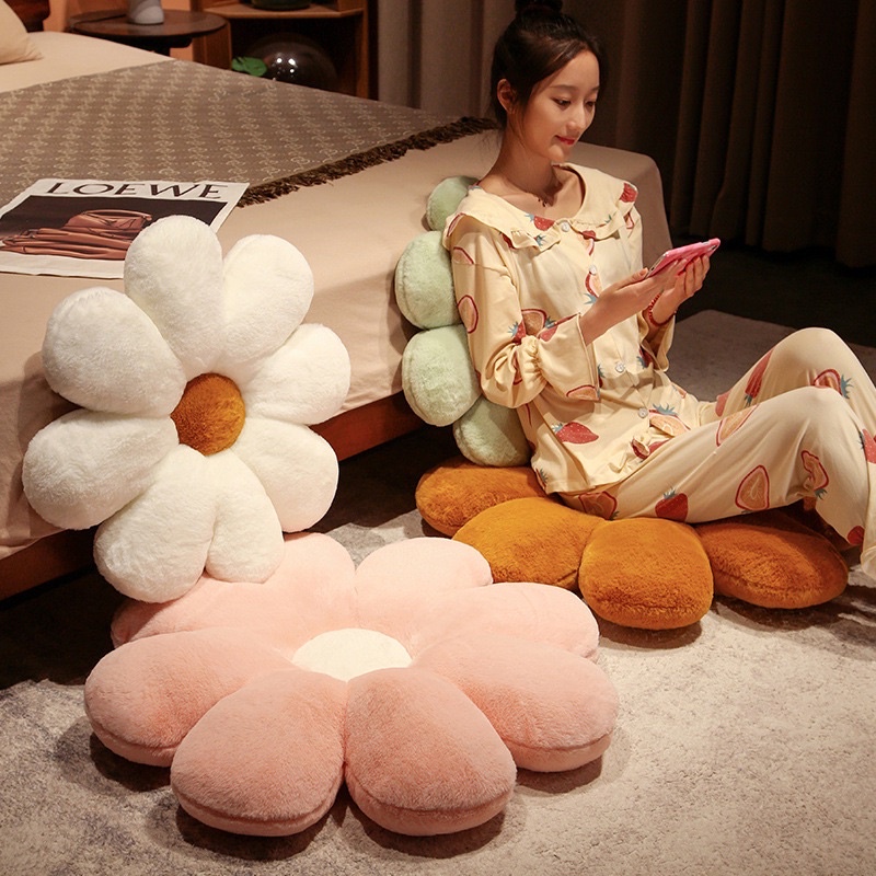 Gối ôm sofa bông hoa, đệm lót ngồi bệt, nệm tựa lưng phụ kiện trang trí decor phòng khách phòng ngủ