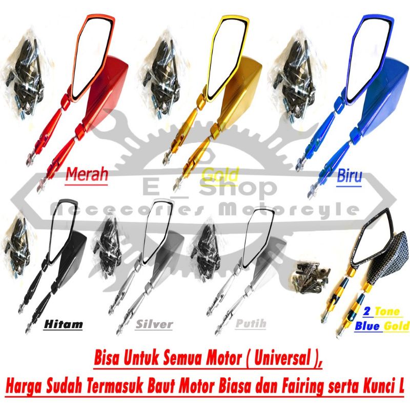 Gương Chiếu Hậu Tomok 2772 Mặt 5 + Miễn Phí 1 Phím L-5 Lắp Đặt