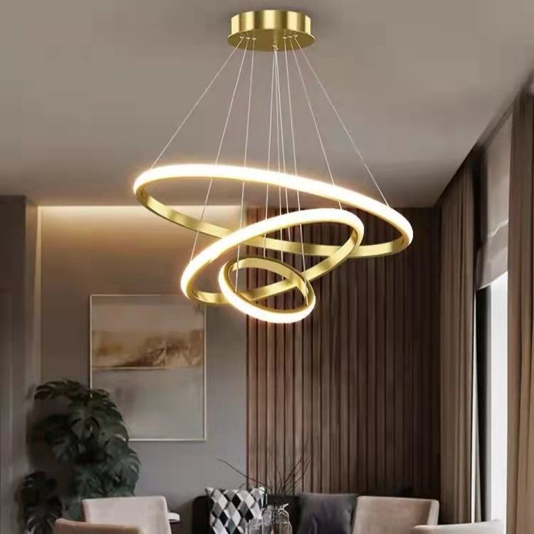 Đèn chùm đèn treo trần Đèn Led Treo Trần Nhà Ba Màu Sắc Bắt Mắt Sành Điệu 72w đèn trùm phòng khách Đèn phòng khách