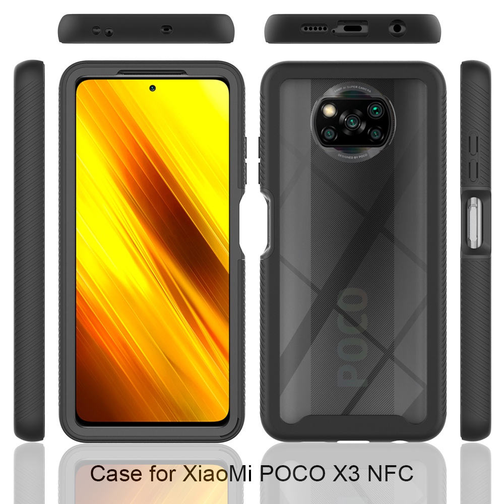 Ốp điện thoại bảo vệ toàn diện mặt trước và sau cho XIAOMI POCO X3 NFC/ X3 PRO/ MI 10T PRO 5G/ 10T LITE/ MI NOTE 10LITE