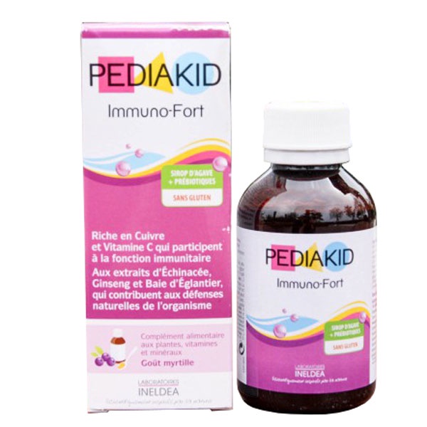 Pediakid Immuno – Fort Siro hỗ trợ tăng cường sức đề kháng, ốm vặt, bảo vệ sức khỏe cho trẻ 125ml