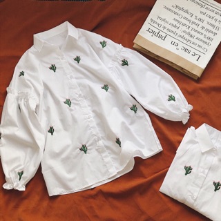 SƠ MI THÊU XƯƠNG RỒNG TAY PHỒNG BB STORE