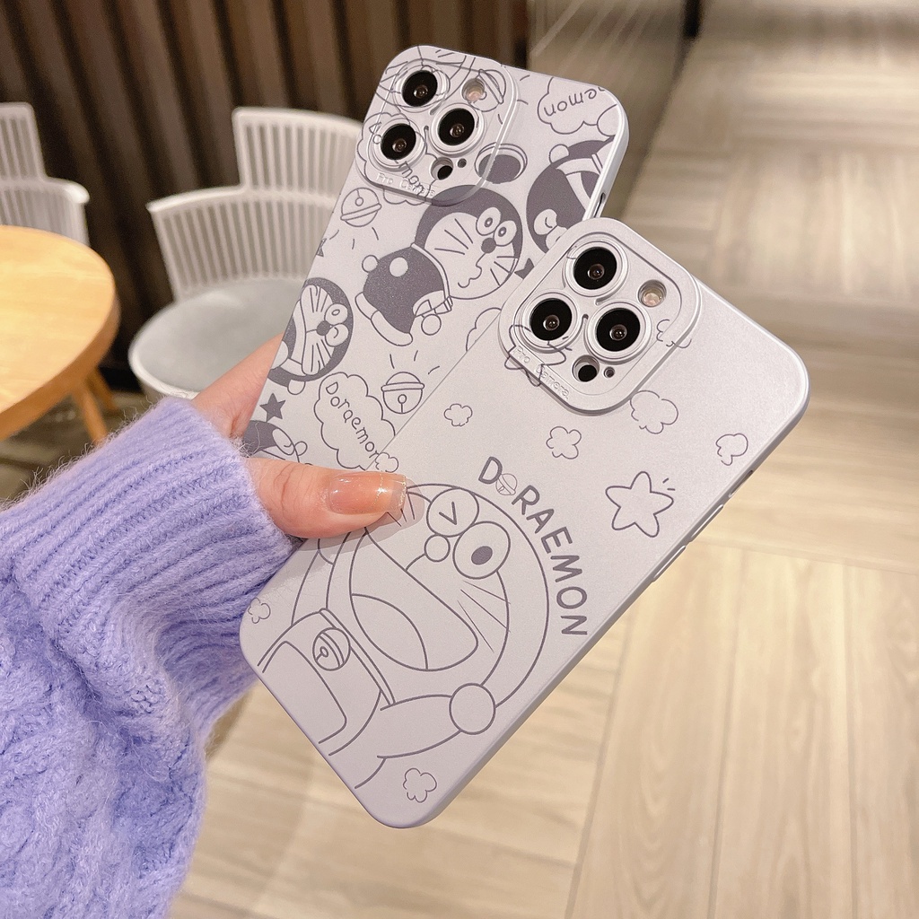 Ốp Điện Thoại Mạ Điện Chống Sốc Hình Doraemon Cho iPhone 14 / 13 / 12 / 11