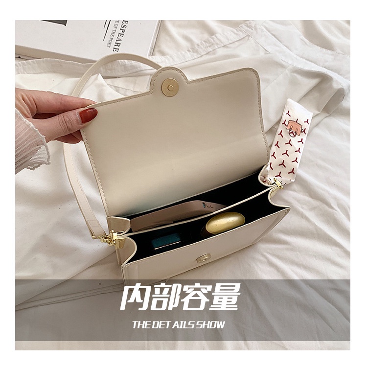 Túi đeo chéo JASMIN NOIR bằng da PU phối khăn choàng thời trang cho nữ