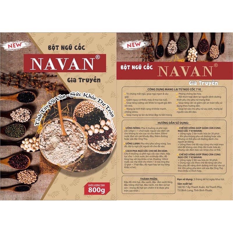 BỘT NGŨ CỐC NAVAN( Chuẩn Hàng loại 1 )