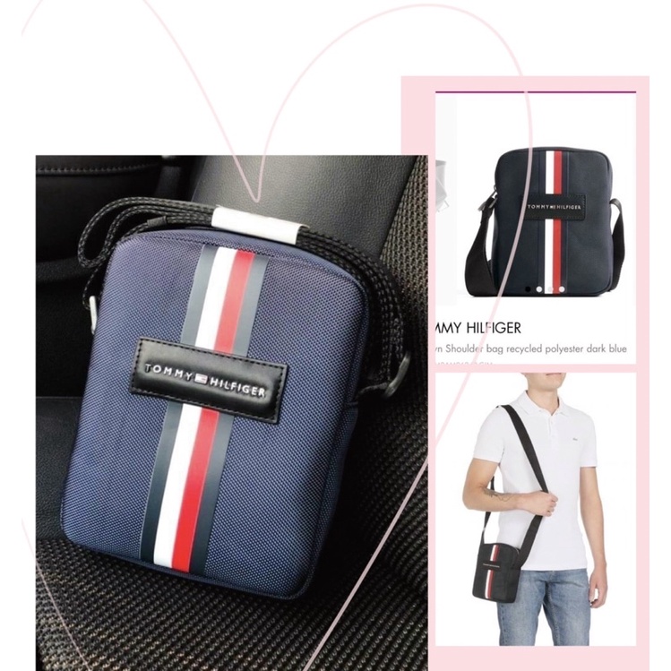 TNS-Túi đeo chéo nam form hộp dây đeo bản to cá tính hottrend Tommie Uptown bag for men-chất liệu chuẩn màu xanh navy