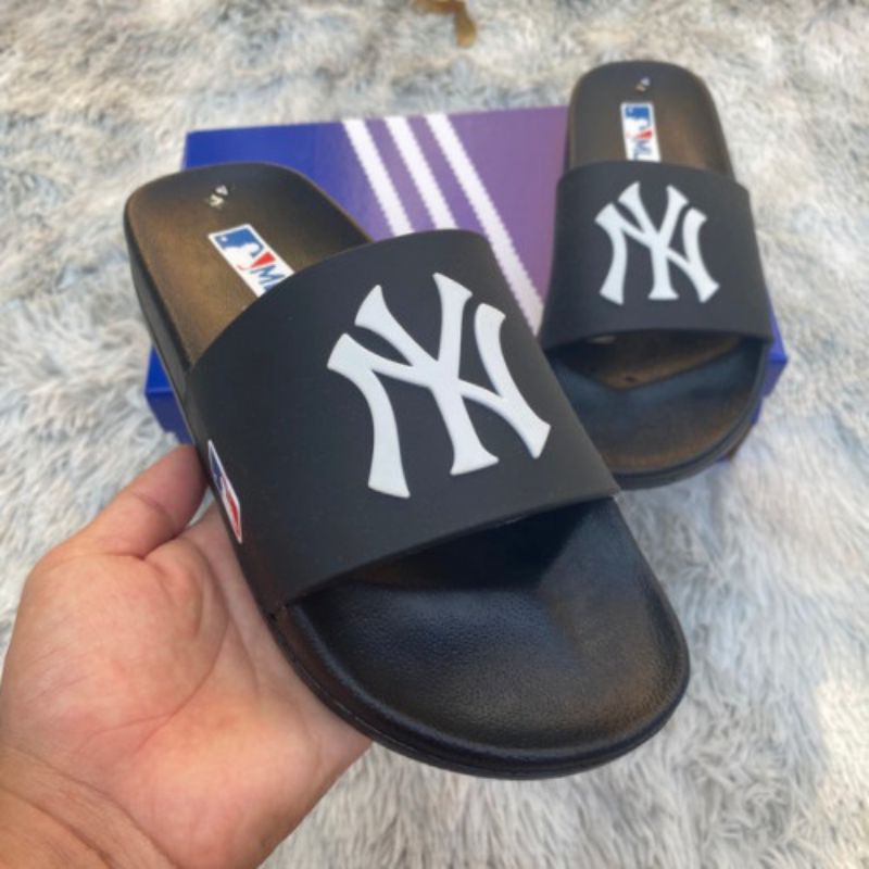 Dép nam quai ngang mlb trắng đế chống trơn trượt size 38_43