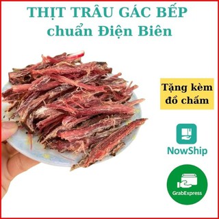 Thịt trâu gác bếp - đặc sản Điện Biên Tây Bắc,TẶNG KÈM ĐỒ CHẤM Gói 500gr, 1kg hút chân không. Thịt trâu sấy hàng loại 1